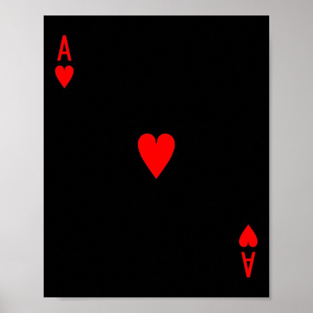 Poster Ace Of Heart Deck Of Cards Figurume De Halloween (Frente)