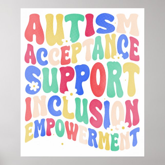 Poster aceitação do autismo inclusão apoio empoderamento (Frente)
