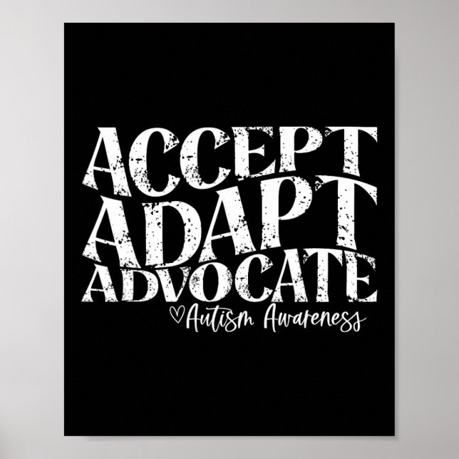 Poster Aceitar a Consciência do Autismo do Advogado Adapt (Frente)