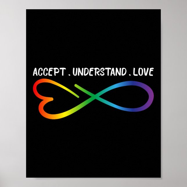 Poster Aceitar Compreender Aut. Infinity Neurodiversity (Frente)