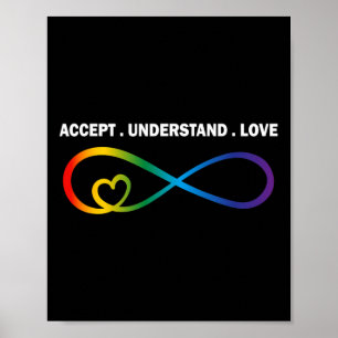 Poster Aceitar Compreender Aut. Infinity Neurodiversity