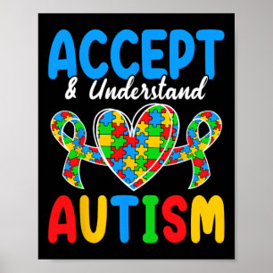 Poster Aceitar E Compreender O Dia Do Autismo