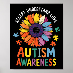 Poster Aceitar Entender Amar Divertido Neurodiversidade A