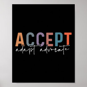 Poster Aceitar o Adaptar Advocate Professor de Educação E