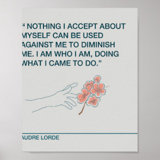 Poster Aceite a si próprio Audre Lorde