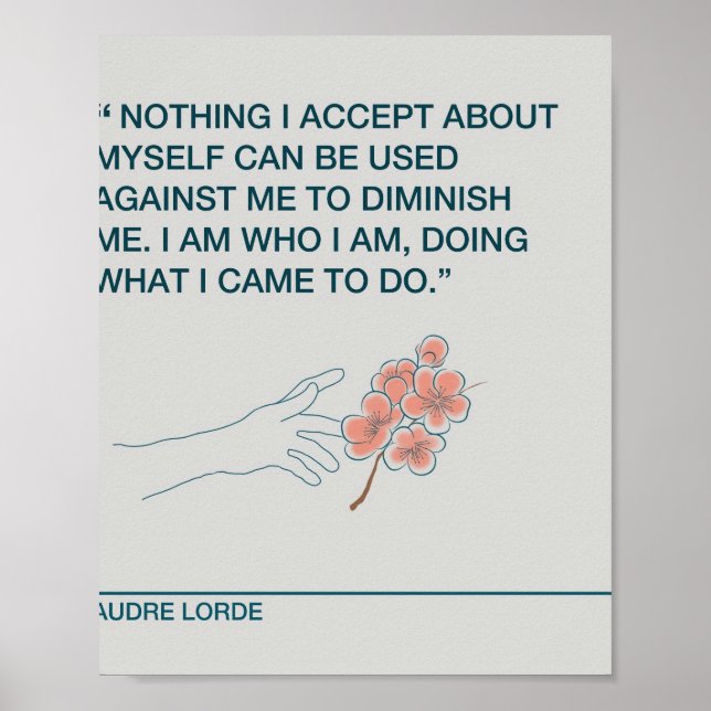 Poster Aceite a si próprio Audre Lorde (Frente)