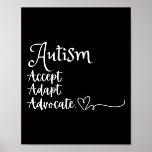 Poster Aceite o Adaptar Advocate Autismo Suporta Autismo