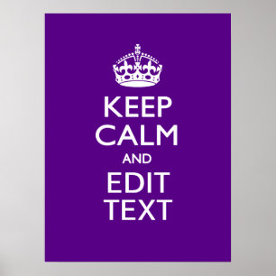 Póster Acento Roxo Mantém Calmo E O Texto Facilmente