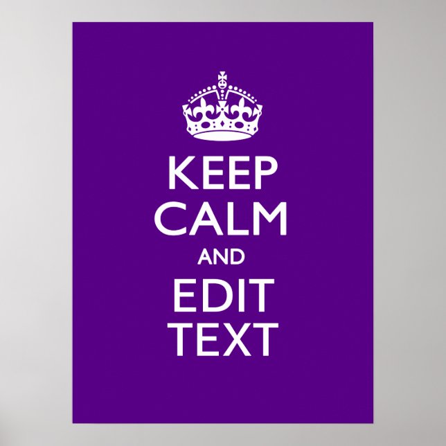 Póster Acento Roxo Mantém Calmo E O Texto Facilmente (Frente)