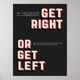 Poster Acertar ou Escolher o Lado Certo