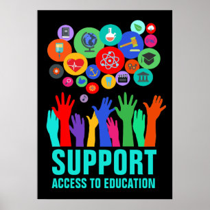 Poster Acesso do apoio à reforma 20X28 da educação da