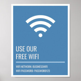 Poster Acesso Wifi De Negócio