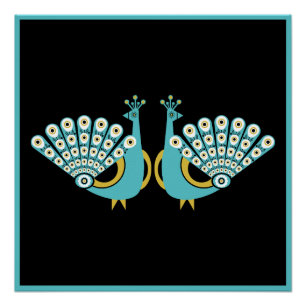 Póster Acessórios da Home Art Peacock