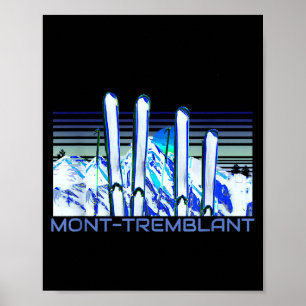 Poster acessorios de esqui mont-tremblant retrô mont-trem