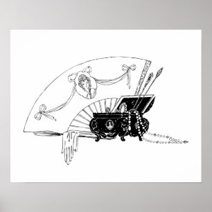 Póster Acessórios e arte femininos da década de 20