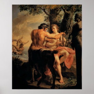 Póster Achilles e o centauro Chiron