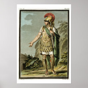 Póster Achilles na armadura, traje para 'Iphigenia em