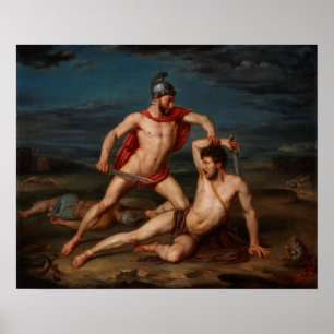 Póster Achilles que massacra Hector