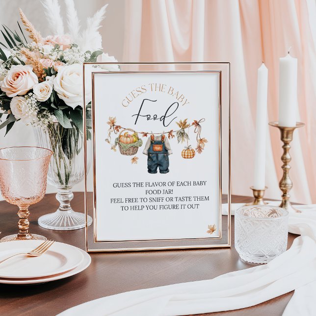 Poster Acho que Comida de bebê abraça Chá de fraldas russ (Criador carregado)