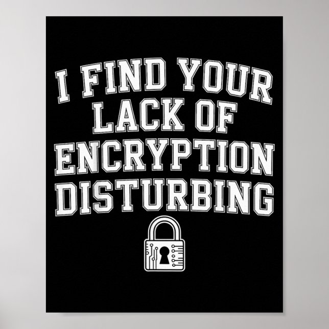 Poster Acho Sua Falta de Criptografia Perturbadora -  (Frente)