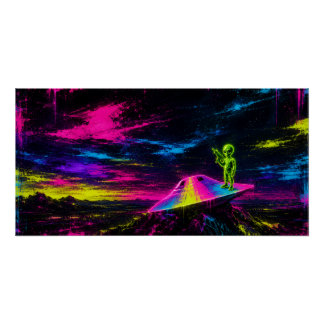 Póster Acidente de OVNI Neon