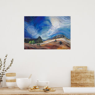 Poster Acima da Cava de Cascalho Emily Carr