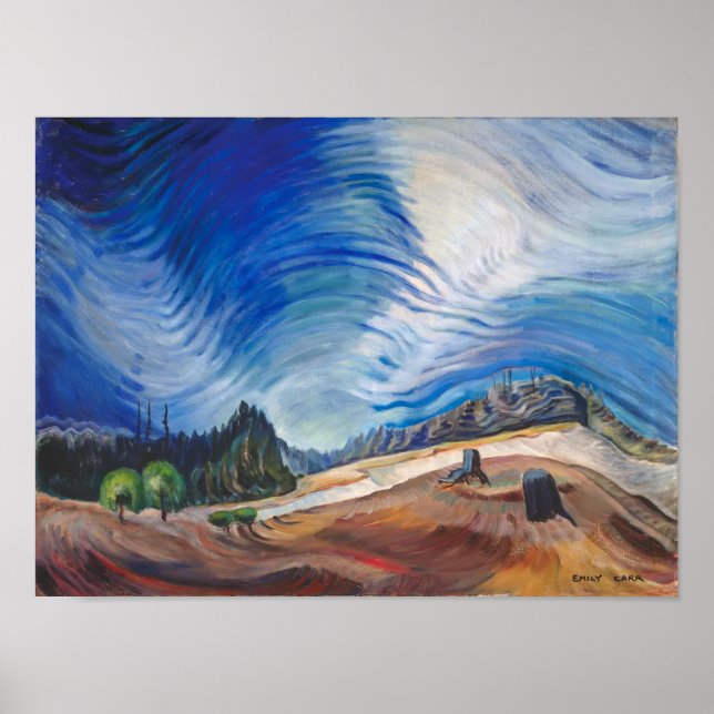 Poster Acima da fossa Gravel | Emily Carr | (Frente)