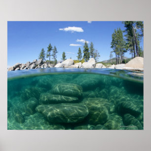 Póster Acima e abaixo de Lake Tahoe