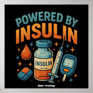 Poster Acionada por Insulin Diabetes Sensibilização Engra
