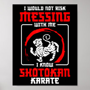 Poster Acionador de Shotokan não arrisque entrar em erro 