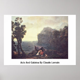 Poster Acis e Galatea por Claude Lorrain