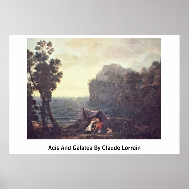 Poster Acis E Galatea Por Claude Lorrain (Frente)