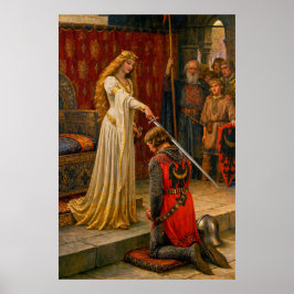 Poster Aclamação por Edmund Blair Leighton