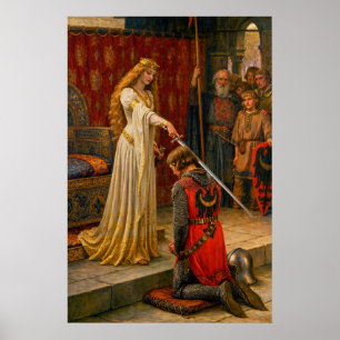 Poster Aclamação por Edmund Blair Leighton