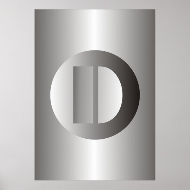 Poster Aço polido "D" (Frente)