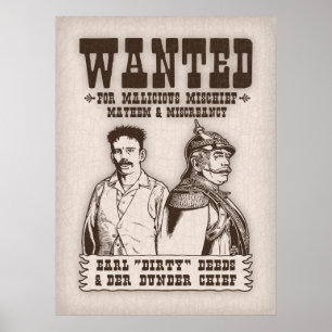 Póster Ações sujas & chefe de Der Dunder