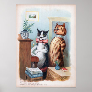 Poster Acompanhamento de Piano de Gato, Louis Wain