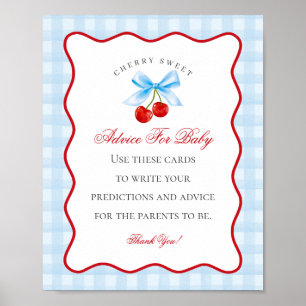 Poster Aconselhamento de Arco de Coquetes Azul Cherry Swe