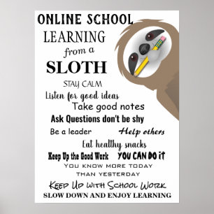 Poster Aconselhamento de uma preguiça para Aprendizado On