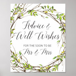 Poster Aconselhamento e boas intenções para o Sr. e a Sra