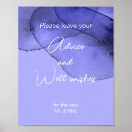 Poster Aconselhamento e bons desejos em lavanda violeta a