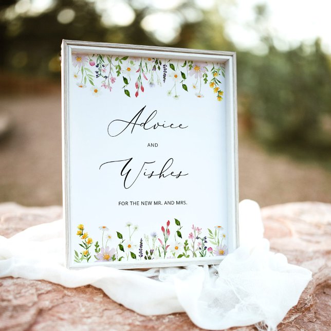 Poster Aconselhamento e desejos de flores silvestres para (Criador carregado)