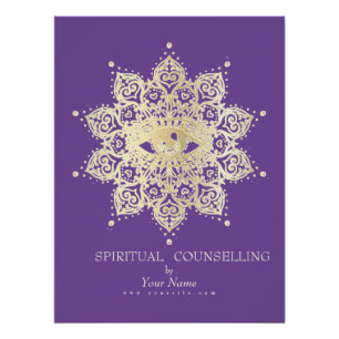 Póster Aconselhamento Espiritual, Psíquico, Tarot - Poste