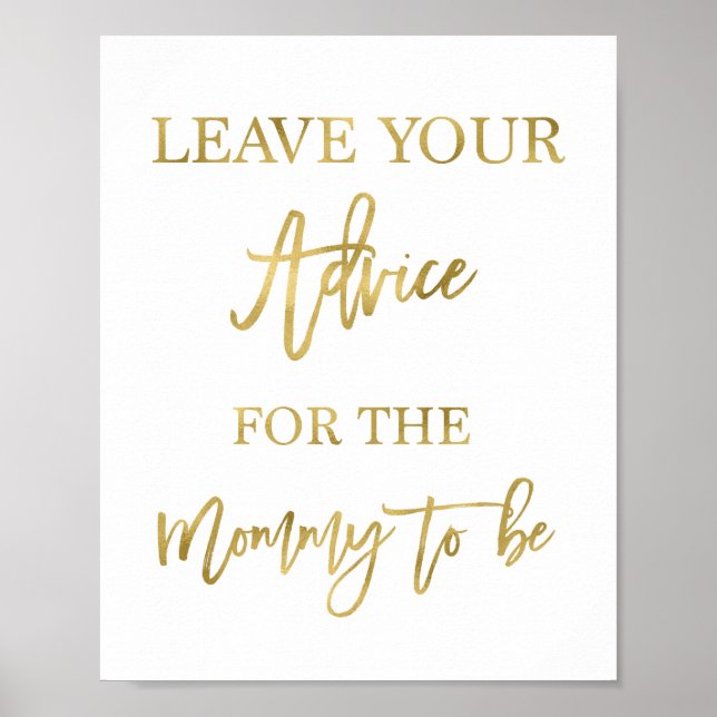 Poster Aconselho para que a mãe seja (Frente)