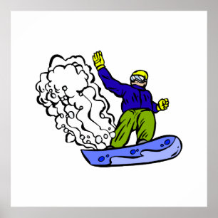 Póster Acordar do Snowboard