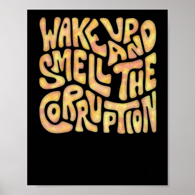 Poster Acordar E Cheire A Palavra Corrupção Art 2 (Frente)