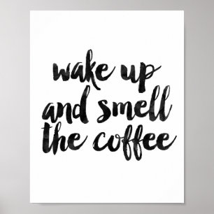 Poster Acordar E Cheire O Café