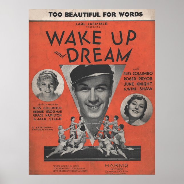 Poster acordar E Sonho De 1934 (Frente)