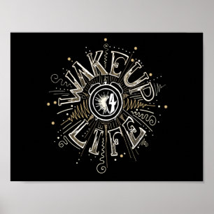 Póster Acordar Inspiracional UP 4 ilustração da citaç