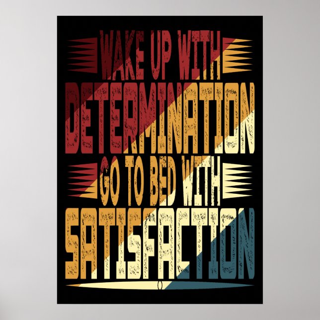 Poster Acordar Para Cima Com Determinação (Frente)